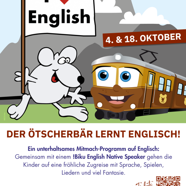 Der Ötscherbär lernt Englisch - Zugreise mit Kindern